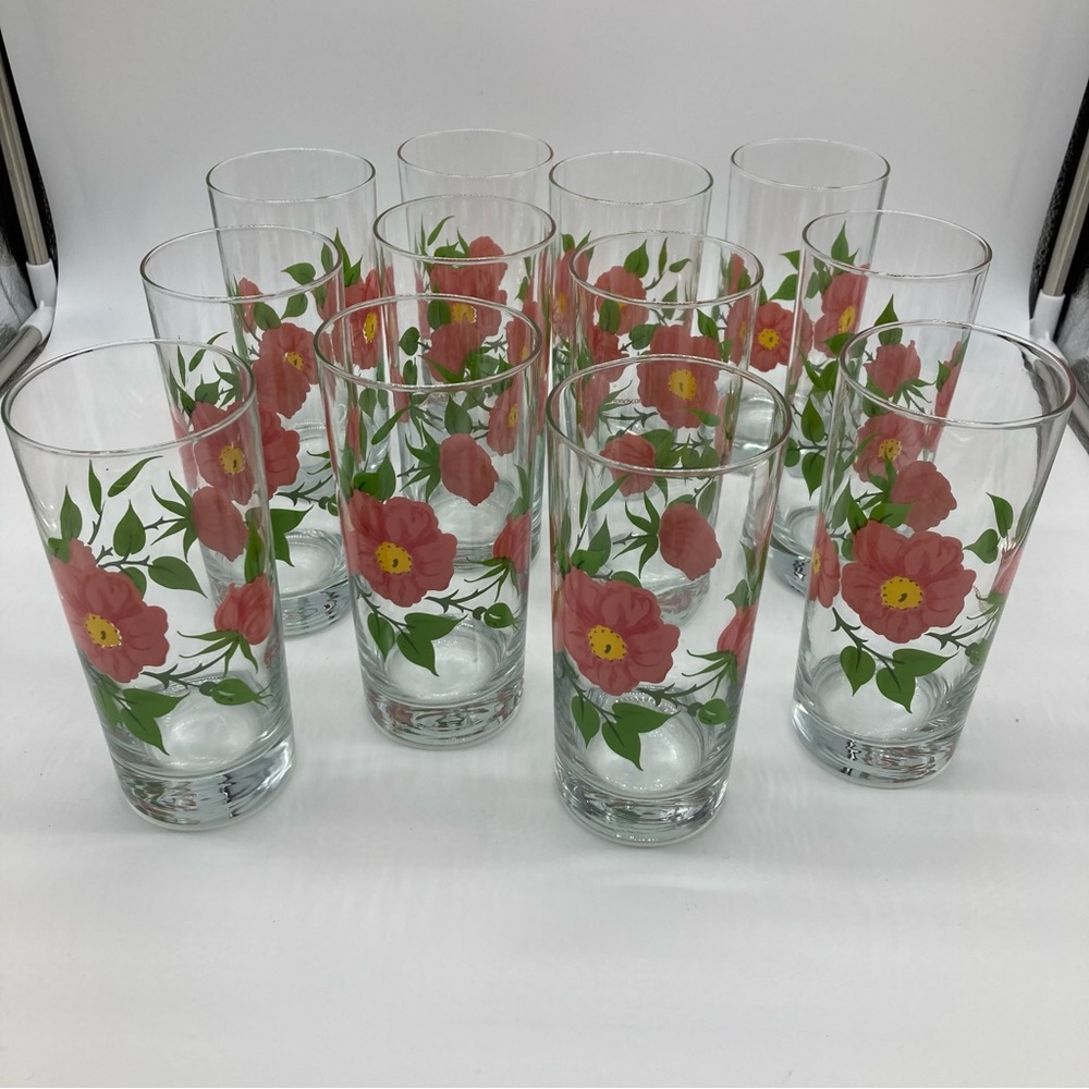 Franciscan Desert Rose Glass Tumblers Set of 12 - Picture 1 of 10